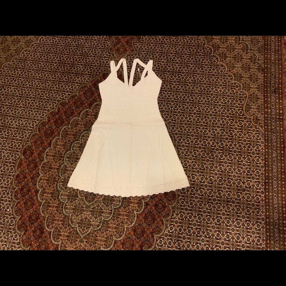 Celebrity Bandage White A-Line Dress